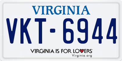 VA license plate VKT6944