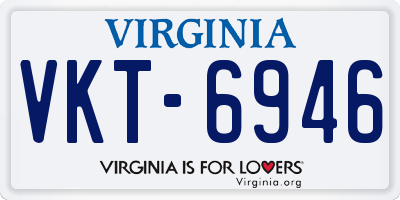 VA license plate VKT6946
