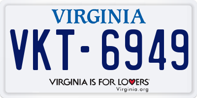 VA license plate VKT6949