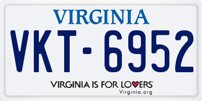 VA license plate VKT6952