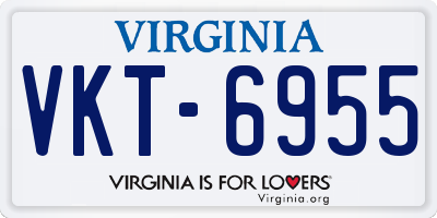 VA license plate VKT6955