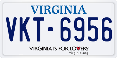 VA license plate VKT6956