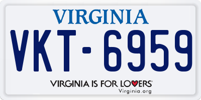 VA license plate VKT6959