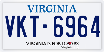 VA license plate VKT6964