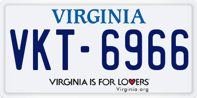 VA license plate VKT6966