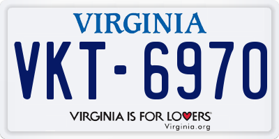 VA license plate VKT6970