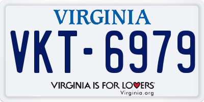 VA license plate VKT6979