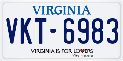 VA license plate VKT6983