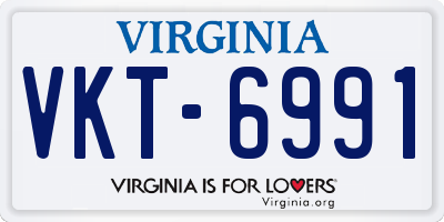 VA license plate VKT6991