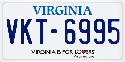 VA license plate VKT6995