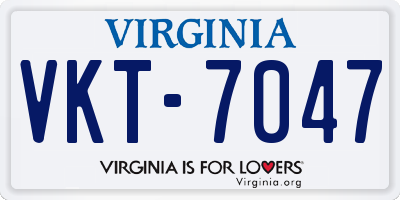 VA license plate VKT7047
