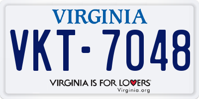VA license plate VKT7048