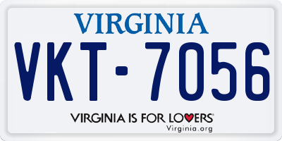 VA license plate VKT7056