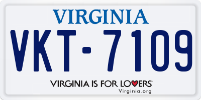 VA license plate VKT7109