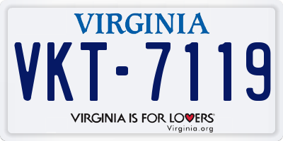 VA license plate VKT7119