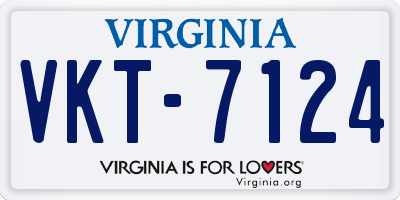 VA license plate VKT7124