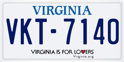 VA license plate VKT7140