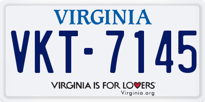 VA license plate VKT7145