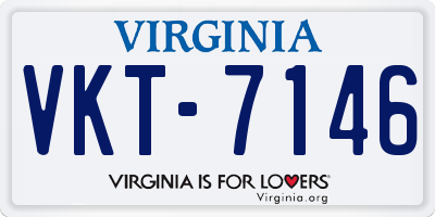 VA license plate VKT7146