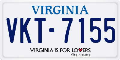 VA license plate VKT7155