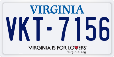 VA license plate VKT7156