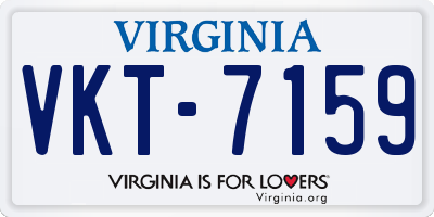 VA license plate VKT7159