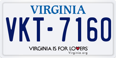 VA license plate VKT7160