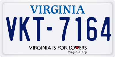 VA license plate VKT7164