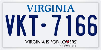 VA license plate VKT7166