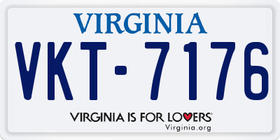 VA license plate VKT7176