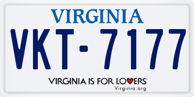 VA license plate VKT7177