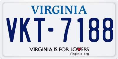 VA license plate VKT7188