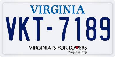 VA license plate VKT7189