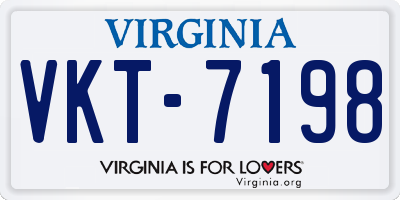 VA license plate VKT7198