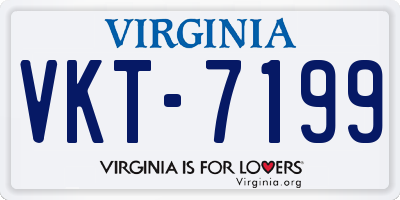VA license plate VKT7199