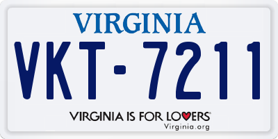 VA license plate VKT7211
