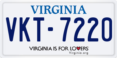 VA license plate VKT7220