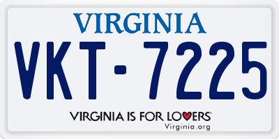 VA license plate VKT7225