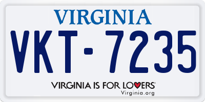 VA license plate VKT7235