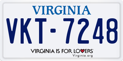 VA license plate VKT7248