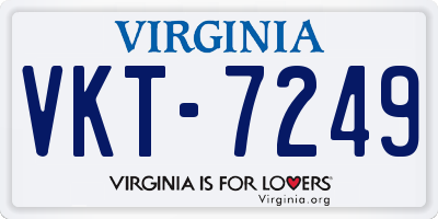 VA license plate VKT7249