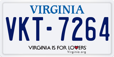 VA license plate VKT7264