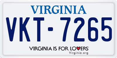 VA license plate VKT7265