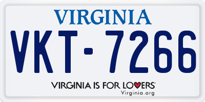 VA license plate VKT7266