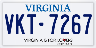 VA license plate VKT7267