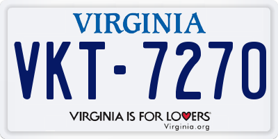 VA license plate VKT7270