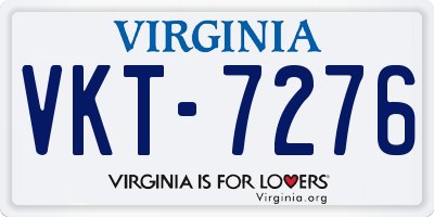 VA license plate VKT7276