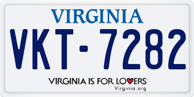 VA license plate VKT7282