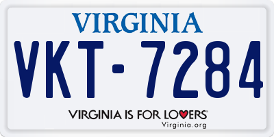 VA license plate VKT7284