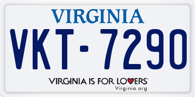 VA license plate VKT7290
